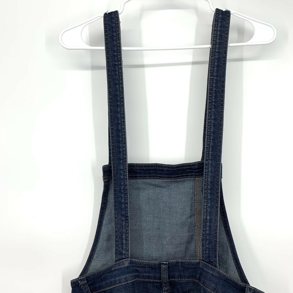 Free People Washed Denim Overalls Skinny Jeans - Picture 10 of 12